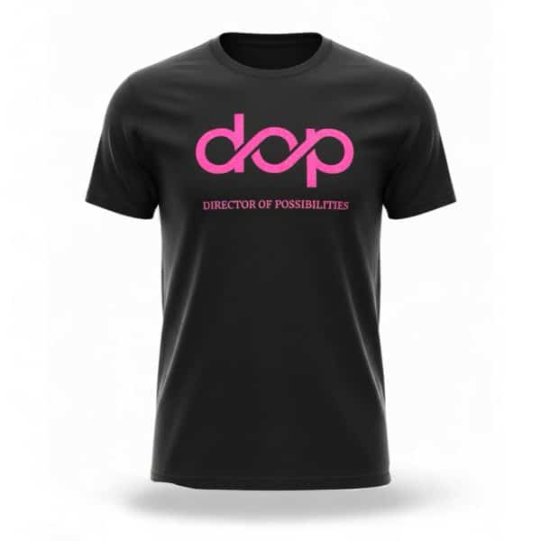 DOP Black Pink Glitter Tee