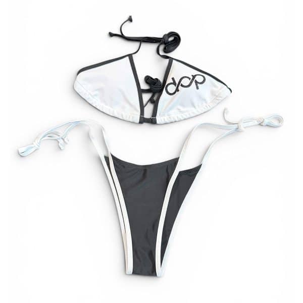 Womens White & Black Bikini