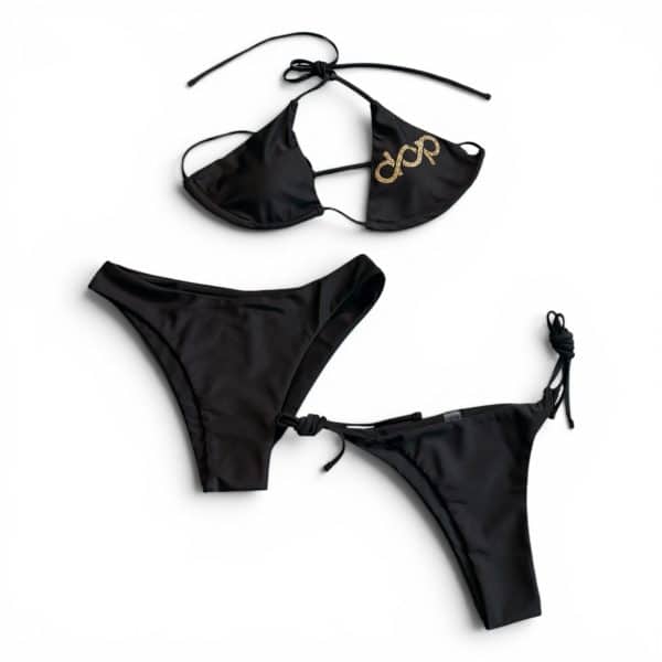 Women's Black & Gold Bikini (Double Bottom)