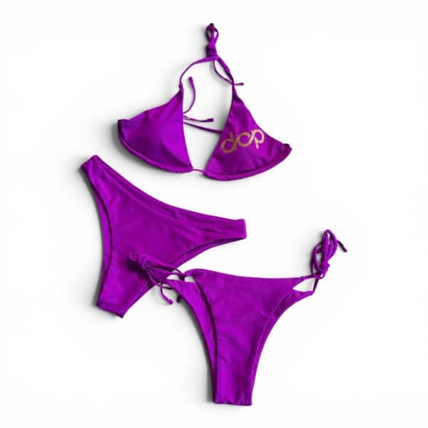 Women's Purple & Gold Bikini (Double Bottom)